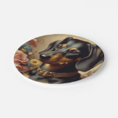 可愛いヴィンテージダッ絵画シュント ペーパープレート (アングル)