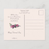 可愛いヴィンテージチェルーブとヴィオレットバレンタインデー ポストカード (裏面)