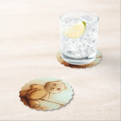 可愛いヴィンテージテディベアカスタム型コースター ペーパーコースター (インサイチュ)