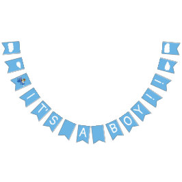 可愛いヴィンテージテディベアスカイライター少年ベイビーシャワー バンティングフラッグ