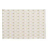 可愛いヴィンテージデイジーストライプクリームホワイト 枕カバー (裏面-右)