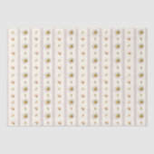 可愛いヴィンテージデイジーストライプクリームホワイト 薄葉紙 (正面)