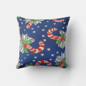 可愛いヴィンテージトナカイとキャンディーケーン枕 クッション (裏面)