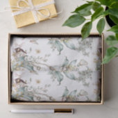 可愛いヴィンテージバニーラビットフローラデコパージュ 薄葉紙 (ギフト)