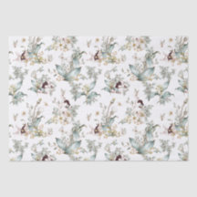 可愛いヴィンテージバニーラビットフローラデコパージュ