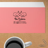 可愛いヴィンテージバニー愛する家族の名前とアドレス ラバースタンプ