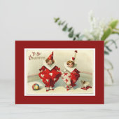 可愛いヴィンテージバレンタインキッズ シーズンカード (スタンド正面)