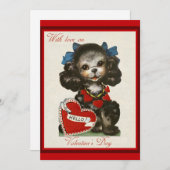 可愛いヴィンテージバレンタインズデイドッグ (正面/裏面)