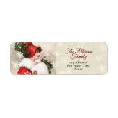 可愛いヴィンテージビクトリアンクリスマスガールin赤 ラベル (正面)