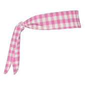可愛いヴィンテージピンクジンジャムプレイドパターン タイヘッドバンド (回転270)