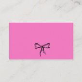 可愛いヴィンテージピンクブラックボウブックスベビー エンクロージャーカード (裏面)