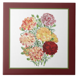 可愛いヴィンテージフローラデカール タイル