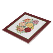 可愛いヴィンテージフローラデカール タイル (側面)