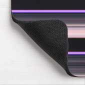 可愛いヴィンテージブラックストライプグレー マウスパッド (コーナー)