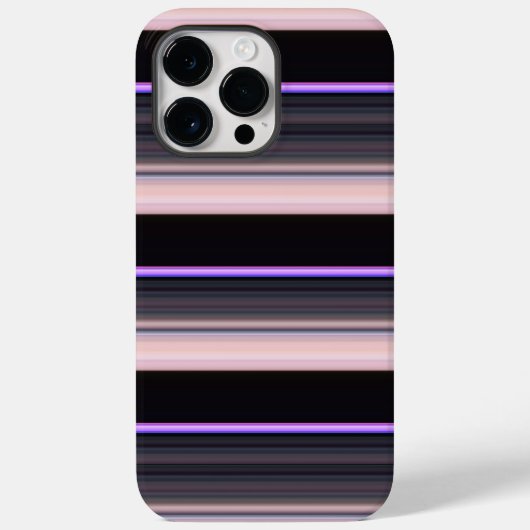 可愛いヴィンテージブラックストライプグレー Case-Mate iPhoneケース (裏面)