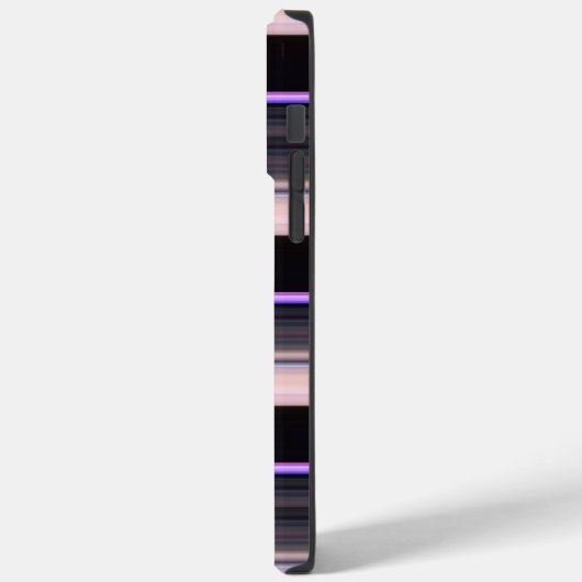 可愛いヴィンテージブラックストライプグレー Case-Mate iPhoneケース (裏面 / 左)