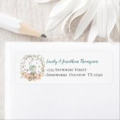 可愛いヴィンテージベアリターン名住所 ラベル (インサイチュ)