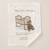 可愛いヴィンテージベビースカスタムタディベア子供部屋 シェルパブランケット (正面)