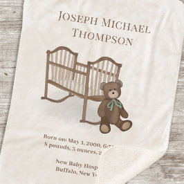 可愛いヴィンテージベビースカスタムタディベア子供部屋 シェルパブランケット