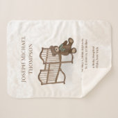 可愛いヴィンテージベビースカスタムタディベア子供部屋 シェルパブランケット (正面(横))