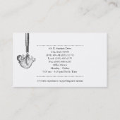 可愛いヴィンテージベビースケールドゥラ助産師 コーリングカード (裏面)