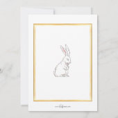 可愛いヴィンテージボーイハグイースターバニー シーズンカード (裏面)