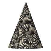 可愛いヴィンテージルーンシームレス パーティーハット (左)