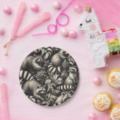 可愛いヴィンテージルーンシームレス ペーパープレート (パーティー)