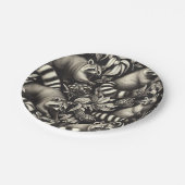 可愛いヴィンテージルーンシームレス ペーパープレート (アングル)