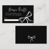 可愛いヴィンテージレッド黒弓おむつラッフル エンクロージャーカード (正面/裏面)