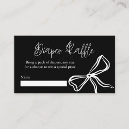 可愛いヴィンテージレッド黒弓おむつラッフル エンクロージャーカード