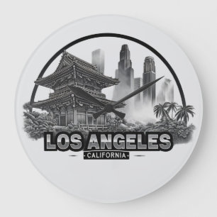 可愛いヴィンテージロサンゼルス市カリフォルニアアメリカ ラージ壁時計