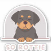 可愛いヴィンテージロティ犬誇りを持ったが動物の愛を育て シール (正面)