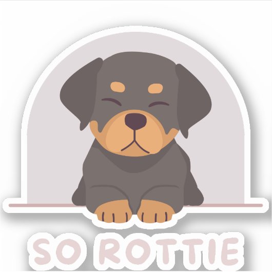 可愛いヴィンテージロティ犬誇りを持ったが動物の愛を育て シール (正面)