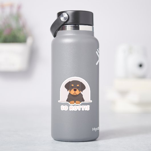 可愛いヴィンテージロティ犬誇りを持ったが動物の愛を育て シール (HydroFlask)