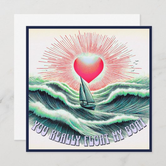 可愛いヴィンテージロマンチックなプンヴァレンティーンズカード シーズンカード (正面/裏面)