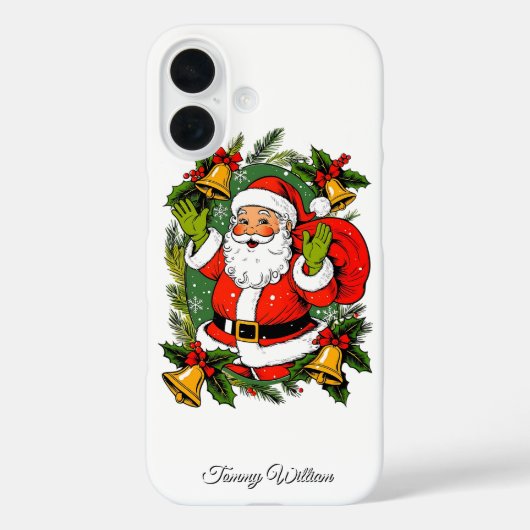 可愛いヴィンテージ伝統的エレガントメリークリスマス Case-Mate iPhoneケース (裏面)