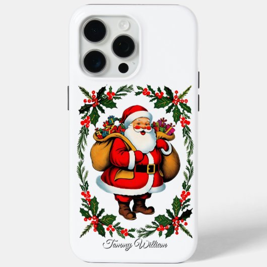 可愛いヴィンテージ伝統的エレガントメリークリスマス Case-Mate iPhoneケース (裏面)