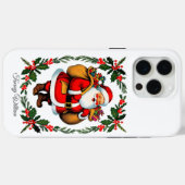 可愛いヴィンテージ伝統的エレガントメリークリスマス Case-Mate iPhoneケース (裏面 (横))