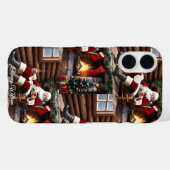 可愛いヴィンテージ伝統的エレガントメリークリスマス Case-Mate iPhoneケース (裏面 (横))