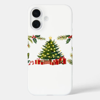 可愛いヴィンテージ伝統的エレガントメリークリスマス iPhone 16ケース