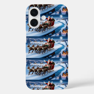 可愛いヴィンテージ伝統的エレガントメリークリスマス iPhone 16ケース