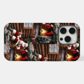 可愛いヴィンテージ伝統的エレガントメリークリスマス iPhoneケース (裏面横)