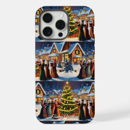 可愛いヴィンテージ伝統的エレガントメリークリスマス iPhone 15 PRO MAXケース