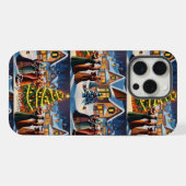 可愛いヴィンテージ伝統的エレガントメリークリスマス iPhoneケース (裏面横)