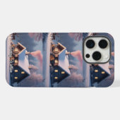 可愛いヴィンテージ伝統的エレガントメリークリスマス iPhoneケース (裏面横)