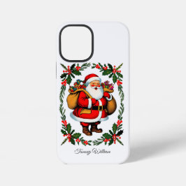 可愛いヴィンテージ伝統的エレガントメリークリスマス iPhone 12 MINIケース