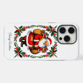 可愛いヴィンテージ伝統的エレガントメリークリスマス iPhoneケース (裏面横)