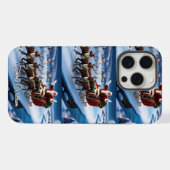 可愛いヴィンテージ伝統的エレガントメリークリスマス iPhoneケース (裏面横)