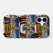 可愛いヴィンテージ伝統的エレガントメリークリスマス iPhone 16ケース (裏面横)